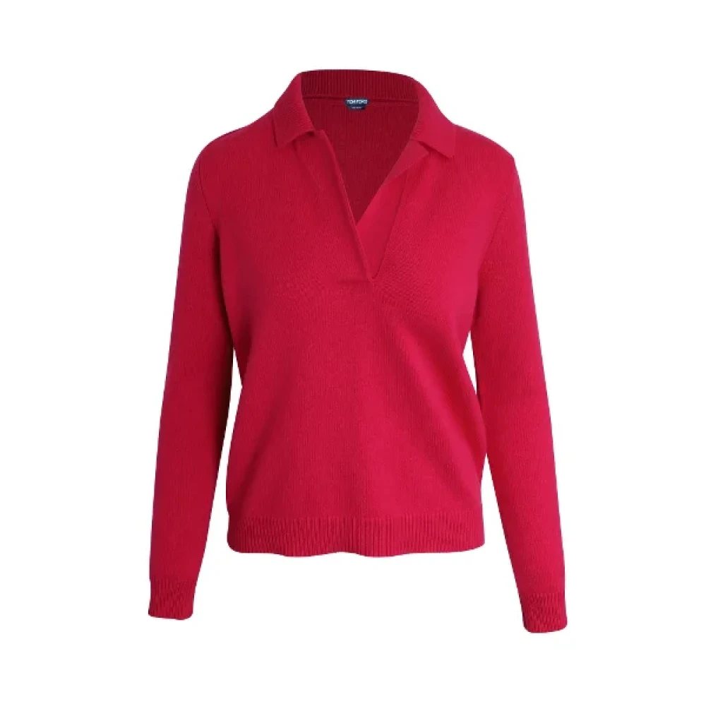 Tom Ford Pre-owned Wool tops Pink Dames