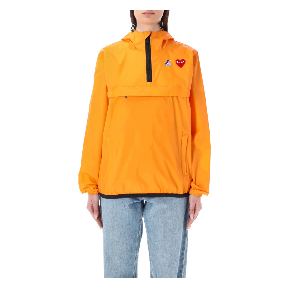 Comme des Garçons K-Way Full Zip Hoodie Orange Dames