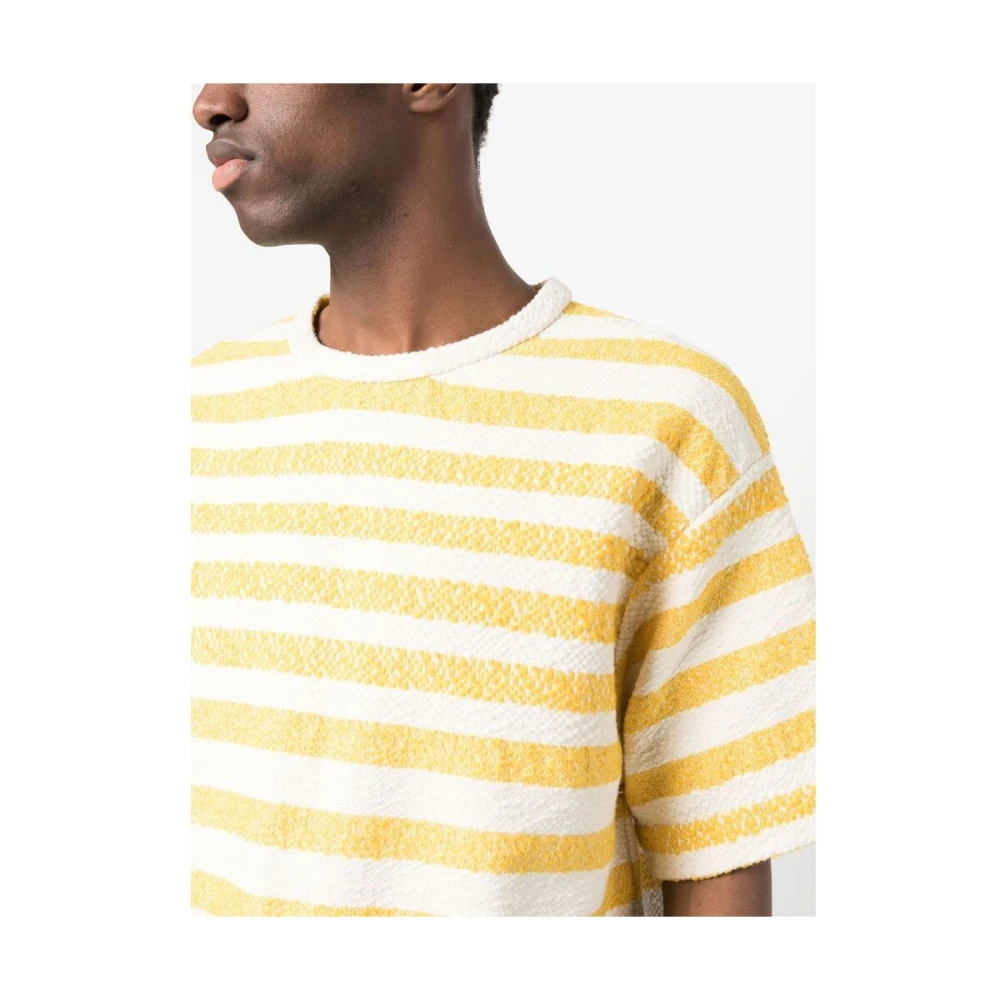 Jil Sander Gestreept T-Shirt met Textuur Multicolor Heren