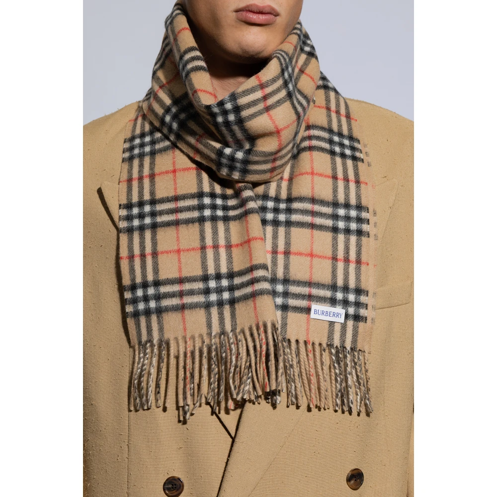 Burberry Wollige Sjaal Beige Unisex