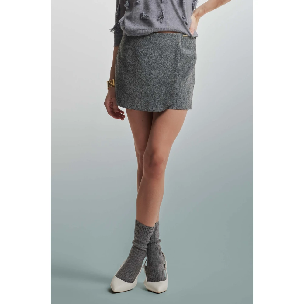 Kocca Wrap skort met zijrits Gray Dames
