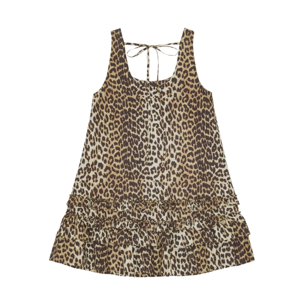 Ganni , Short Dresses, Female, Brown, M, Dresses