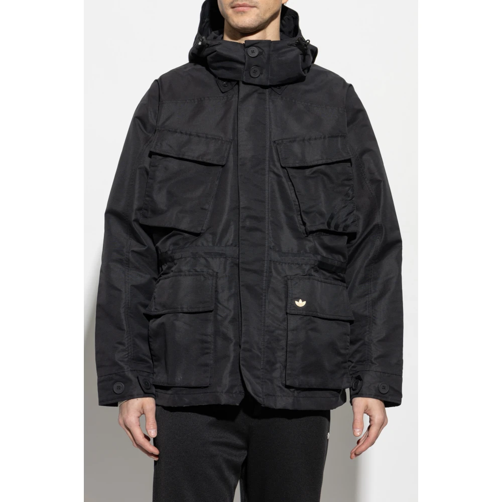 adidas Originals Jas met afneembare capuchon Black Heren