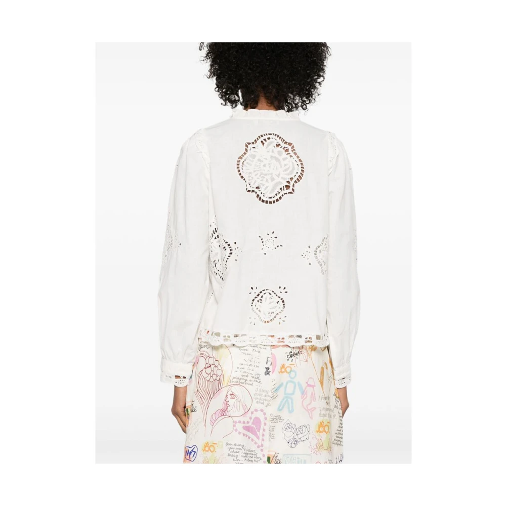 Sea NY Witte Geborduurde Trui met Uitgesneden Details White Dames