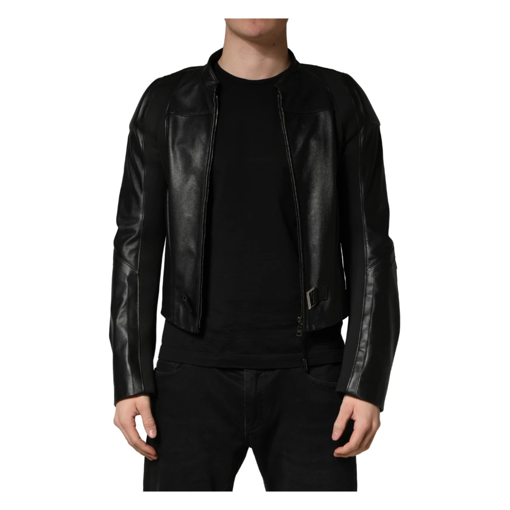 Dolce & Gabbana Men's Black Biker Jacket
