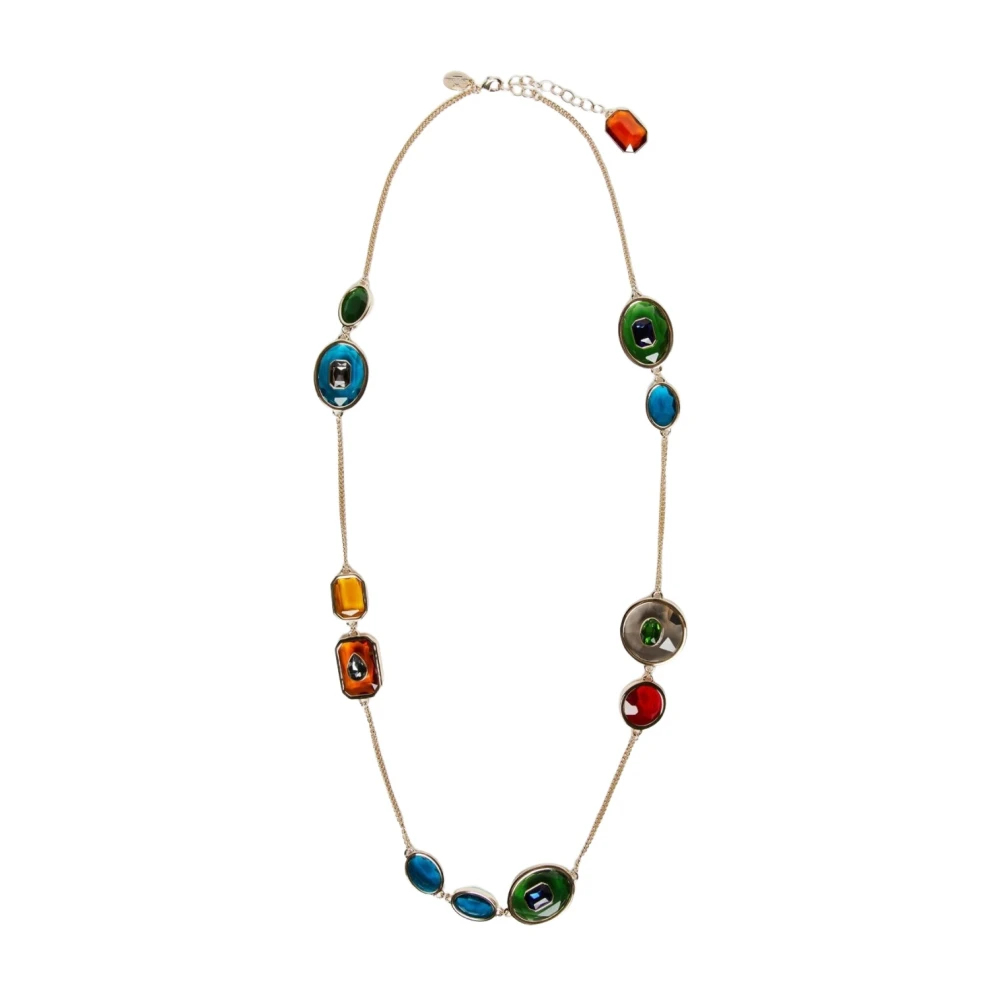 Max Mara Weekend Ekletisk Sten Halsband Multicolor, Dam