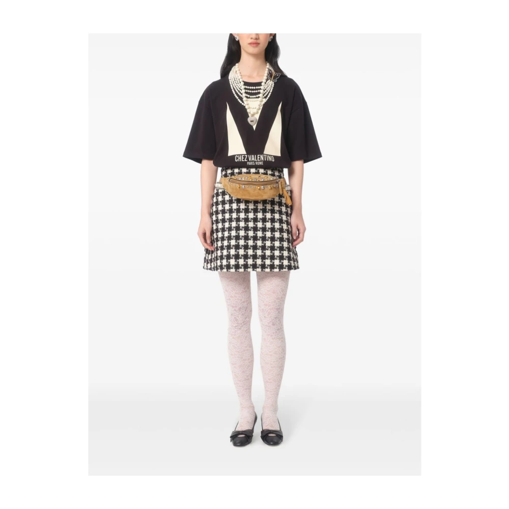 Valentino Garavani Beige Suède Schoudertas met Studs Brown Dames
