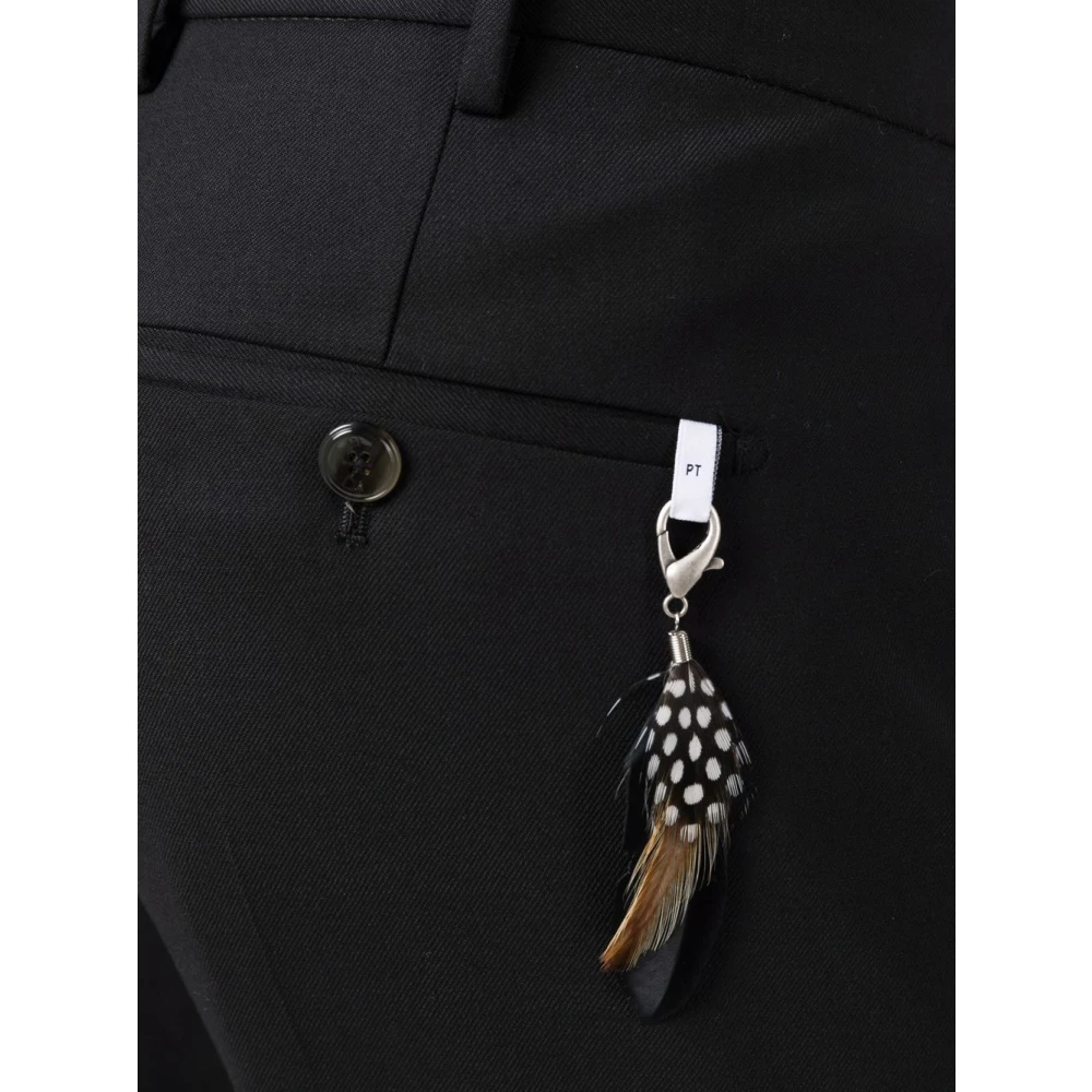 PT Torino Zwarte Broek voor Heren Aw23 Black Heren