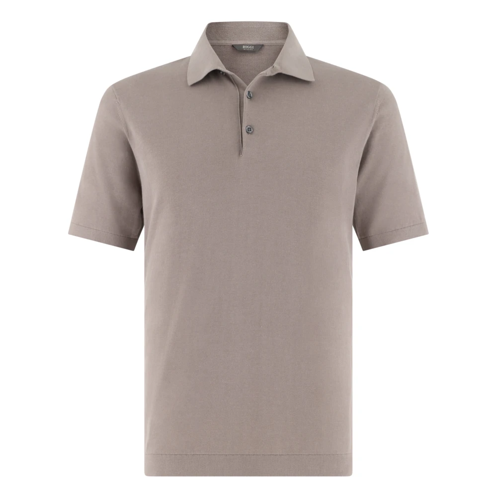 Boggi Milano Uomo Grigio - Polo Cotton Crepe - Tops - L