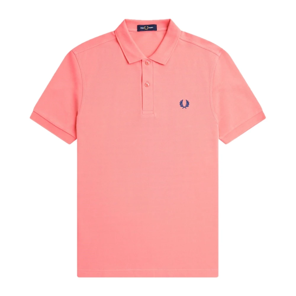 Fred Perry Slim Fit Plain Polo Coral Heat Pink Heren