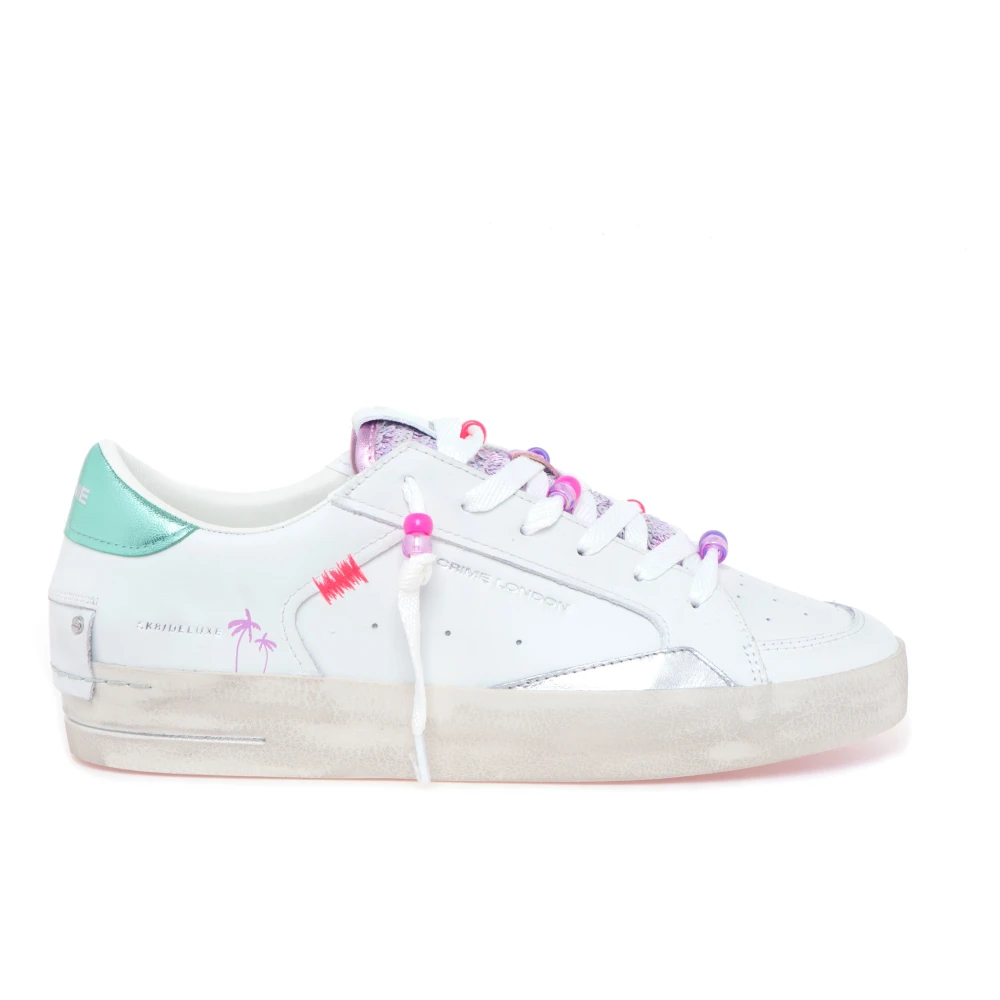 Crime London White Sneakers, Female, 8 Uk, Sk8 Deluxe Sneaker