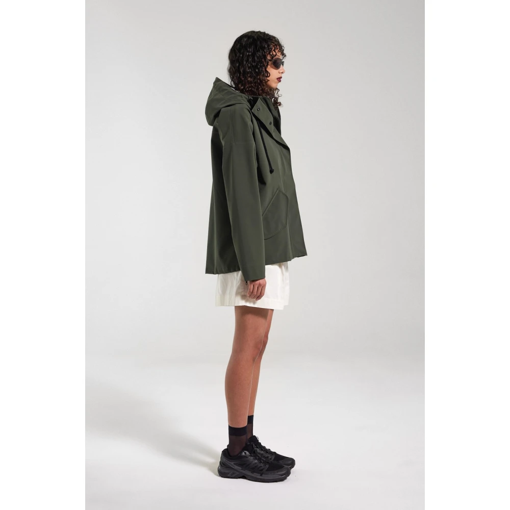 Stutterheim Matte Regenjas met Elegante Silhouet Green Dames