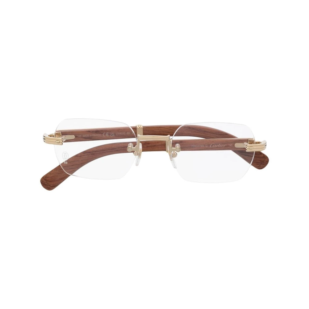 Cartier Men's Yellow Glasses, 53 Mm, Optical Frame