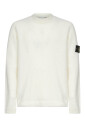 pull-blanc-a-cotes-avec-badge