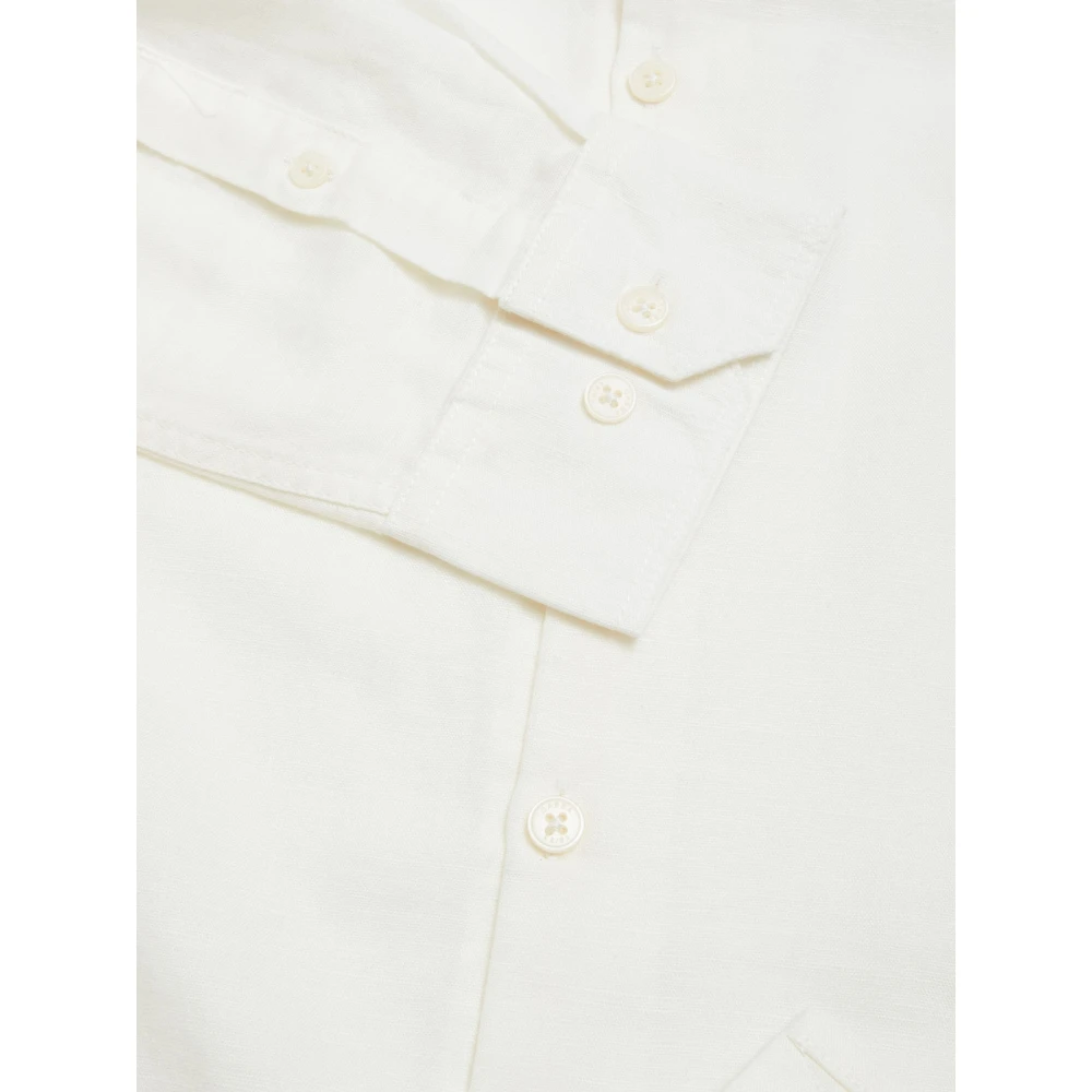 Gabba Witte Mandarin Kraag Shirt White Heren