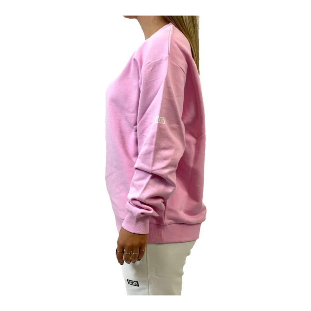 Gcds Essentials Crewneck Sweatshirt Vrouwen Pink Dames