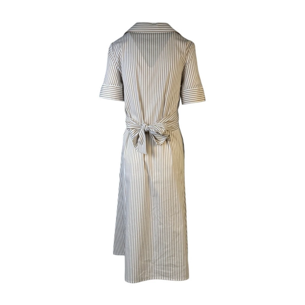 D.Exterior Gestreepte polojurk met tailleband Multicolor Dames