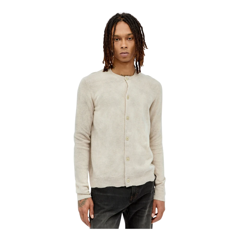 Acne Studios Men's Beige Wool-Blend Cardigan - Cardigans - Xl - Knitwear