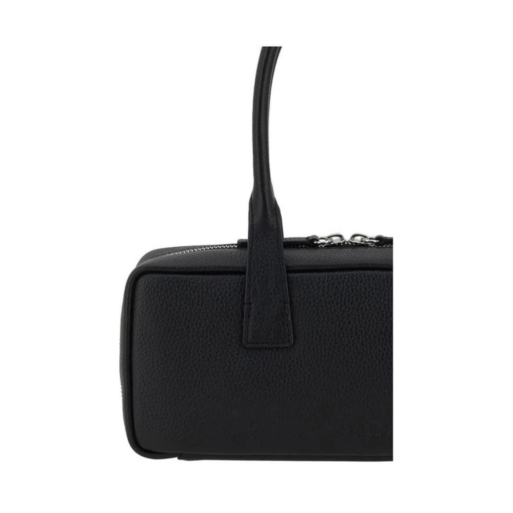 Staud Stijlvolle leren schoudertas met monogram Black Dames