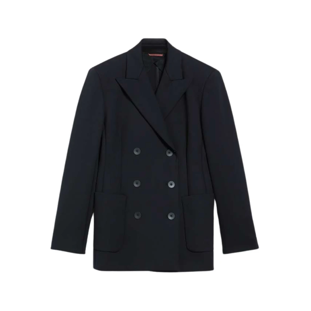 Max Mara Scuba Jersey Jas Black Dames