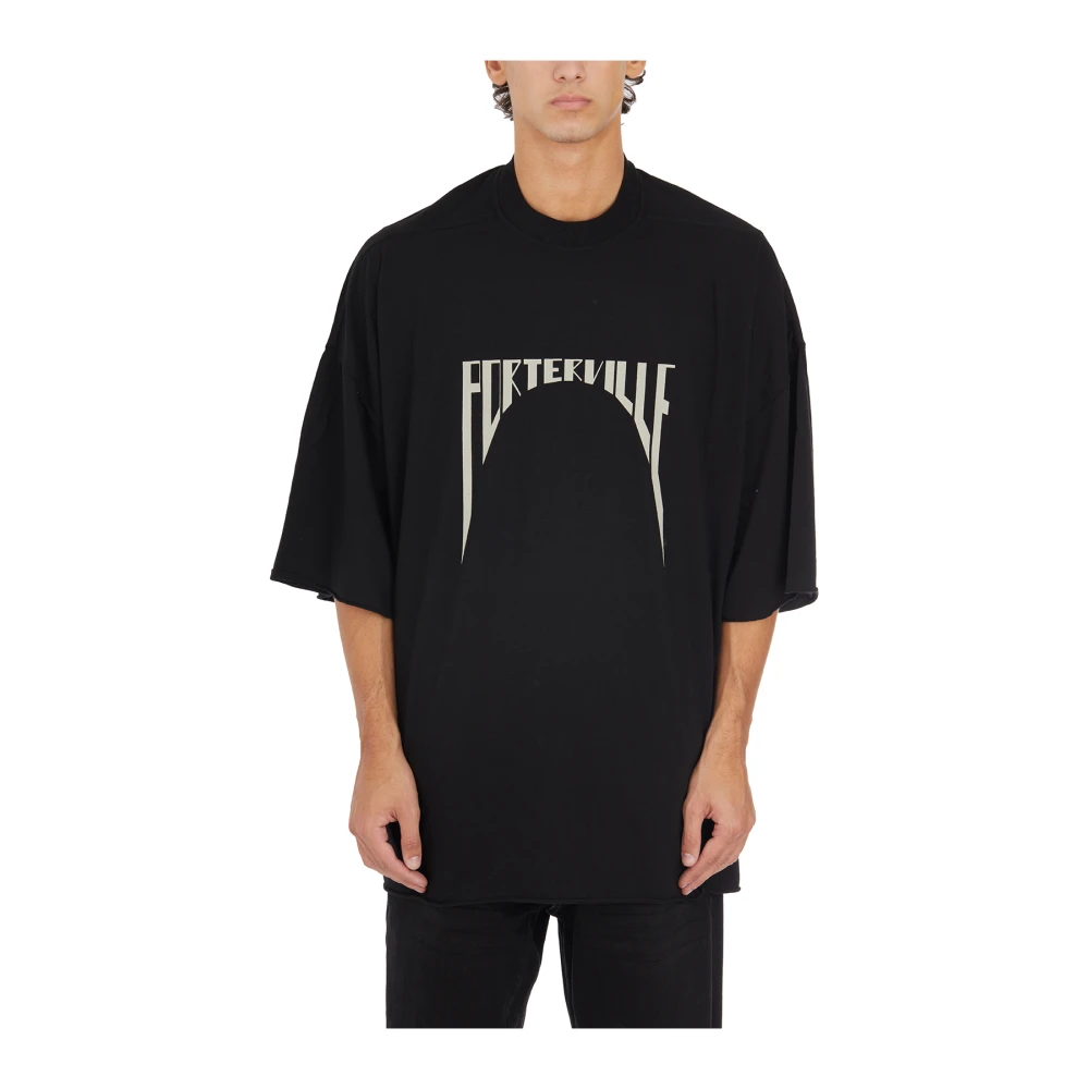 Rick Owens Zwarte Parel T-Shirt Stijlvol Model Black Heren