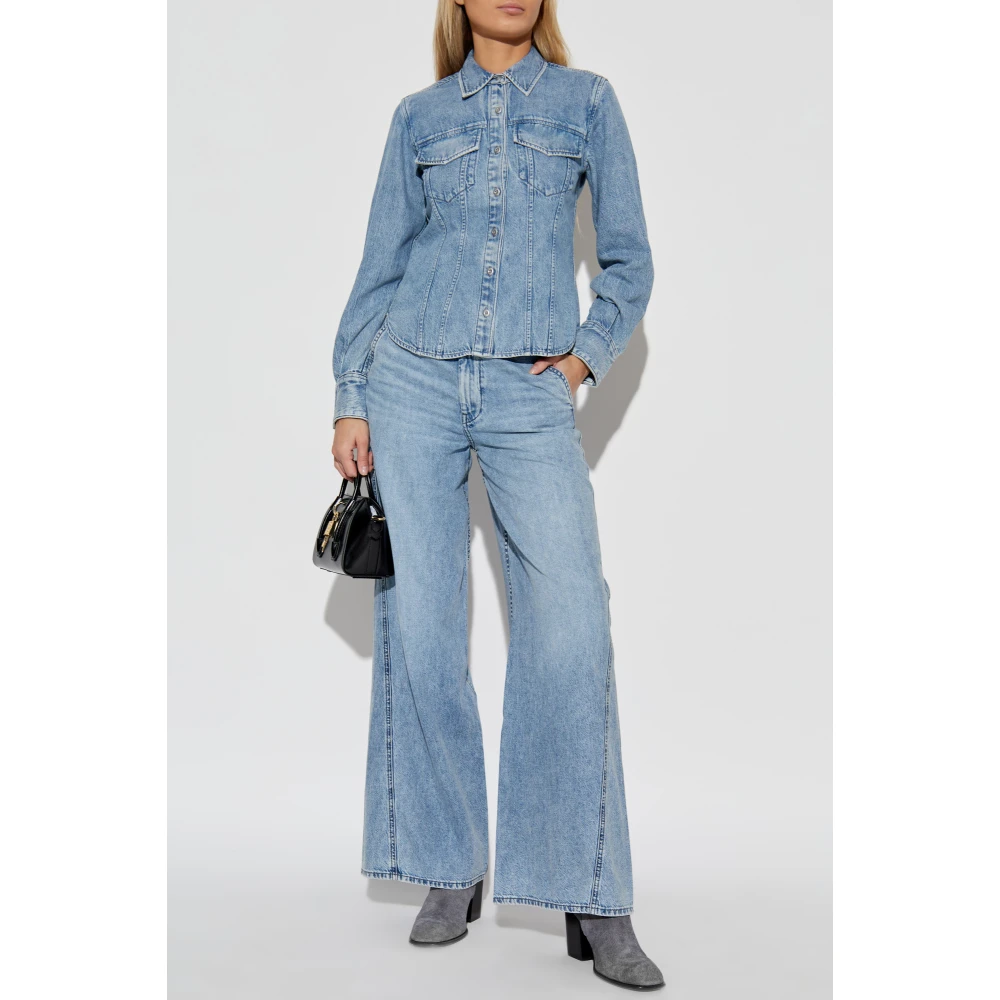 Rag & Bone Denim shirt Annie Blue Dames