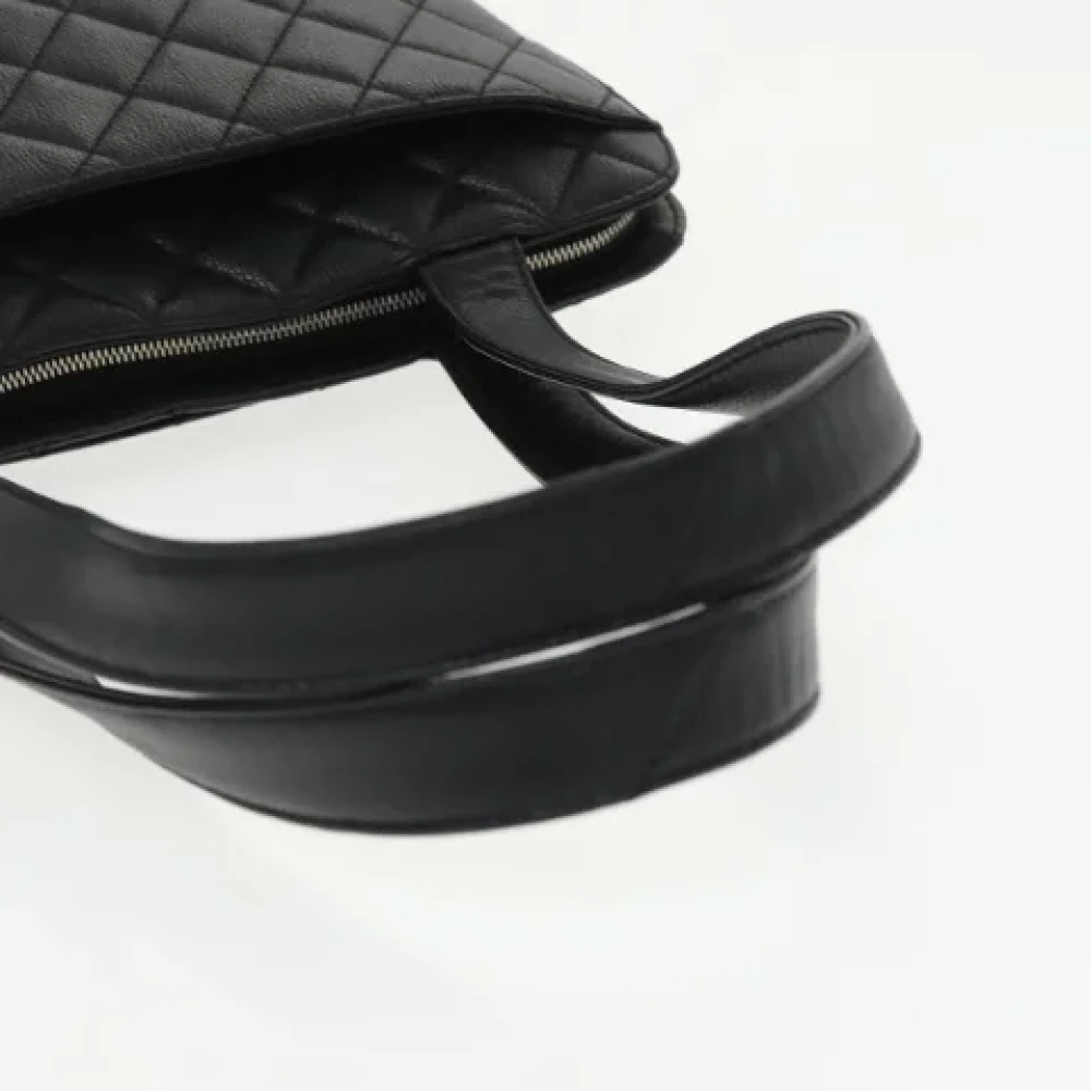 Chanel Vintage Pre-owned Leather handbags Black Dames