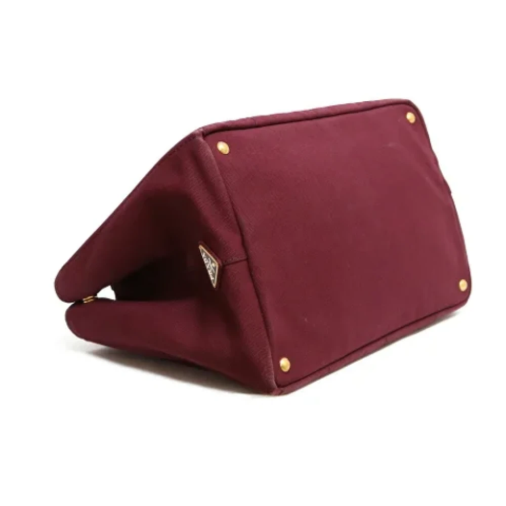 Prada Vintage Pre-owned Canvas handbags Red Unisex