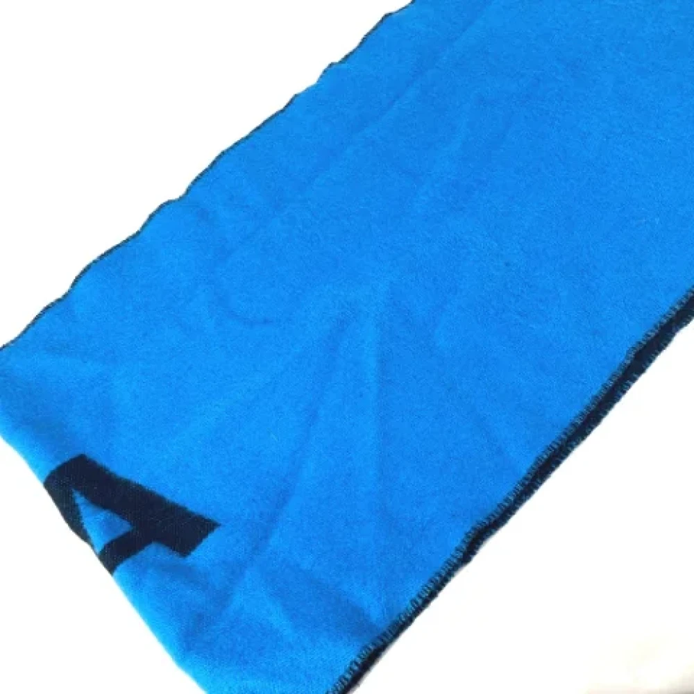 Balenciaga Vintage Pre-owned Wool scarves Blue Heren