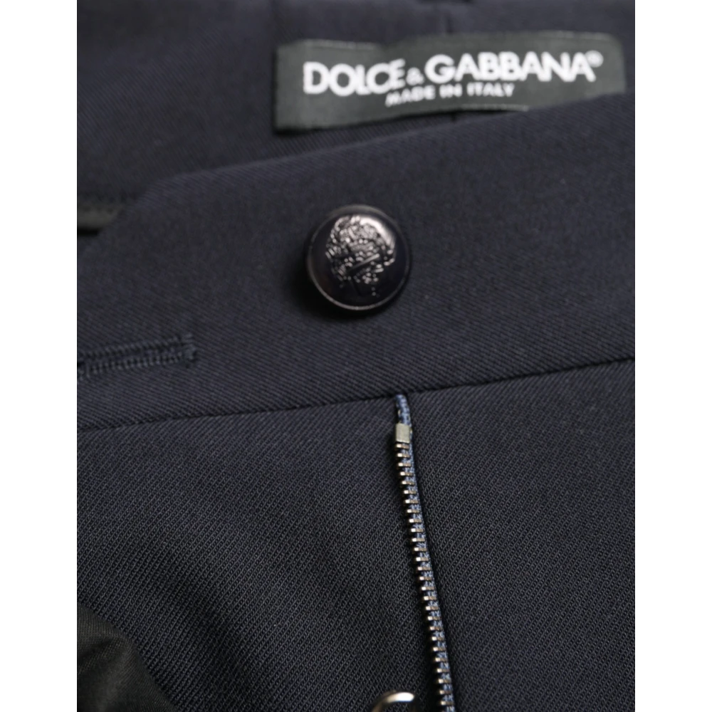 Dolce & Gabbana Elegante Taps Toelopende Broek in Blauw Blue Dames