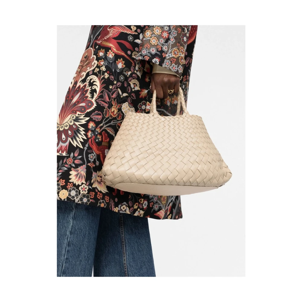 Dragon Diffusion Beige Leren Cirkelvormige Handtas Beige Dames