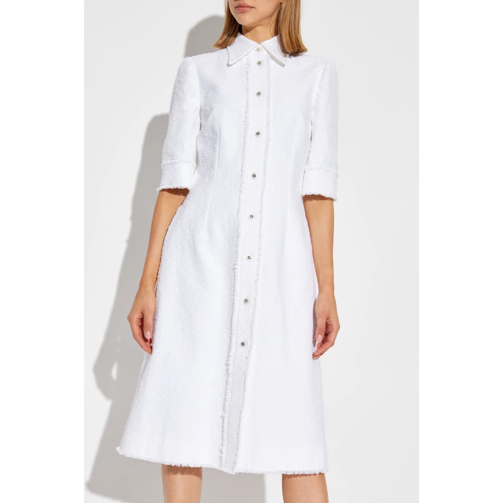 Dolce & Gabbana Jurk met kraag White Dames