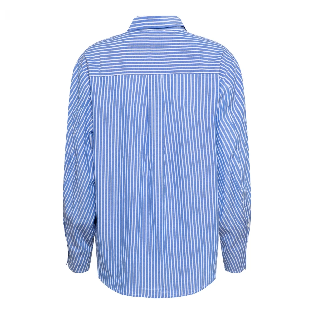 &Co Woman Overhemd met lange mouwen effen kleur Blue Dames