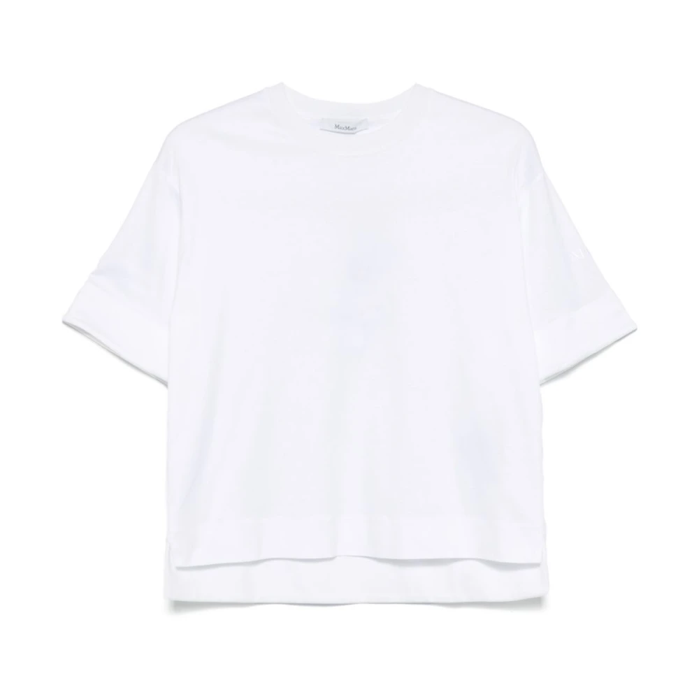 Max Mara Damski Biały Koszulki, Kobieta,, Białe T-Shirty I Pola Extra Mały