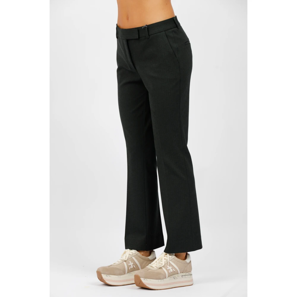 Via Masini 80 Jersey Flare Broek Black Dames
