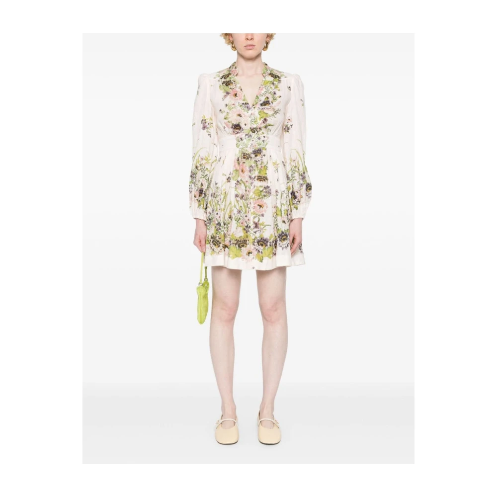 Zimmermann Bloemenprint Witte Jurk Multicolor Dames