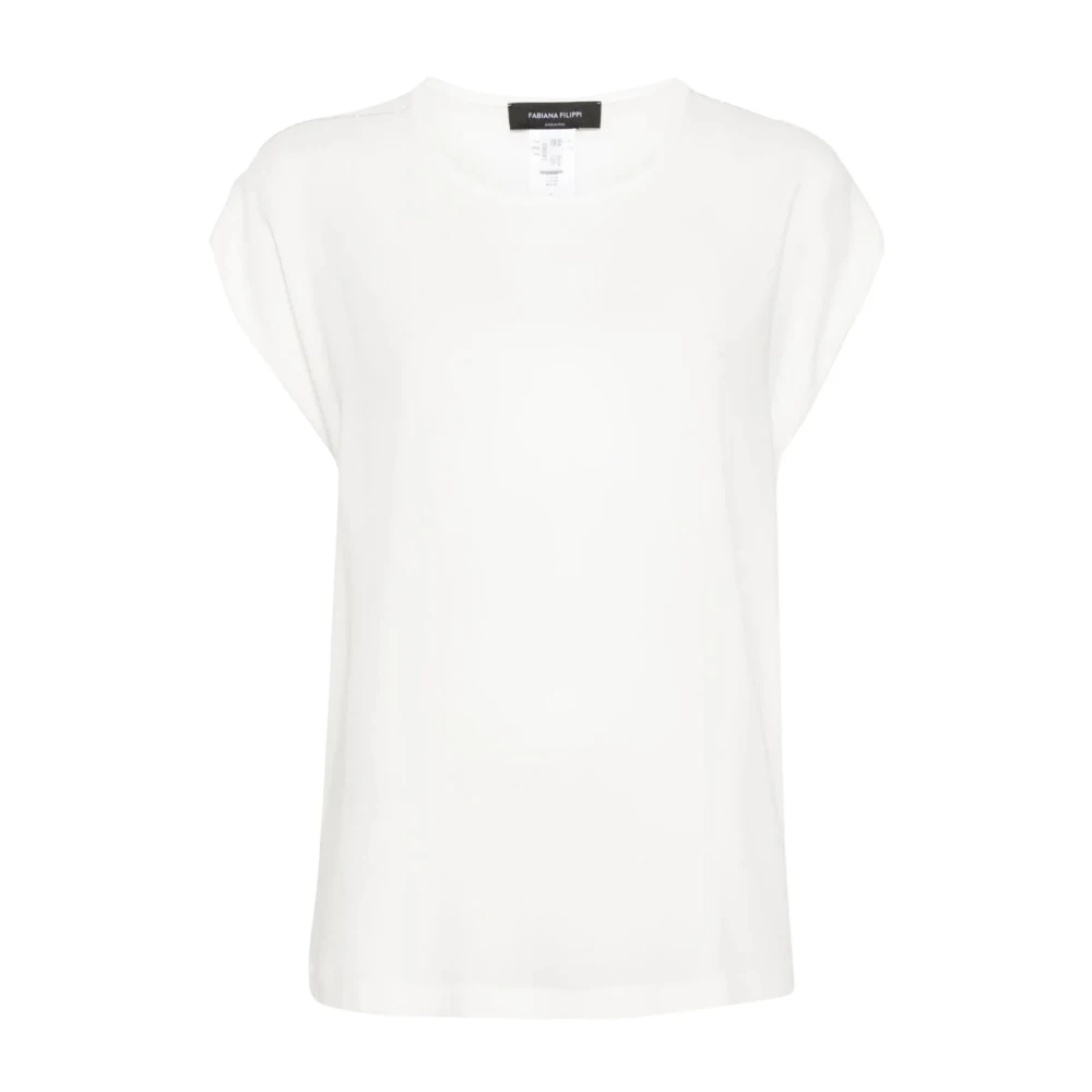 Fabiana Filippi Witte Mouwloze Blouse White Dames