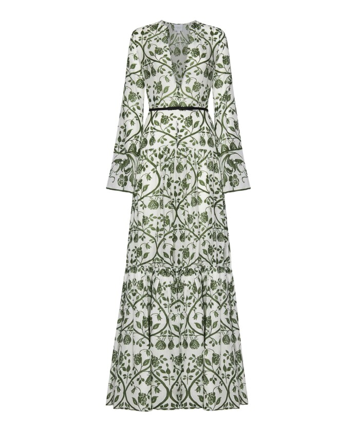 robe-verte-a-imprime-fresco-evasee