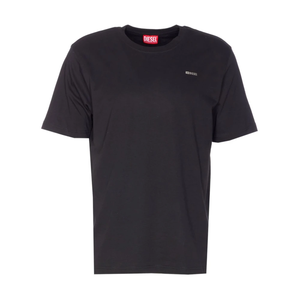 Diesel Men's Black T-Shirts, M, Logo Crewneck T-Shirt