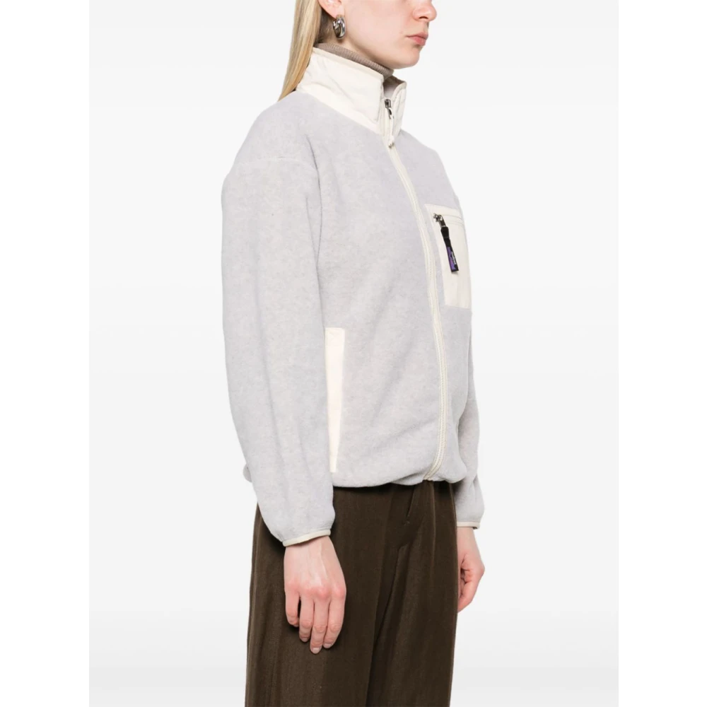 Patagonia Fleece wol-effect jas met hoge kraag Gray Dames