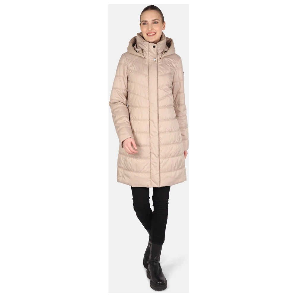 Fuchs Schmitt Gewatteerde Thermofleece Korte Jas Beige Dames