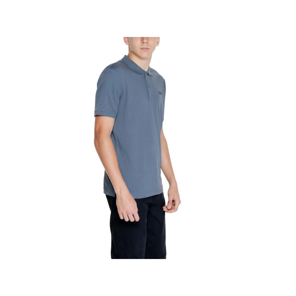 Calvin Klein Grijze Katoenen Poloshirt Blue Heren