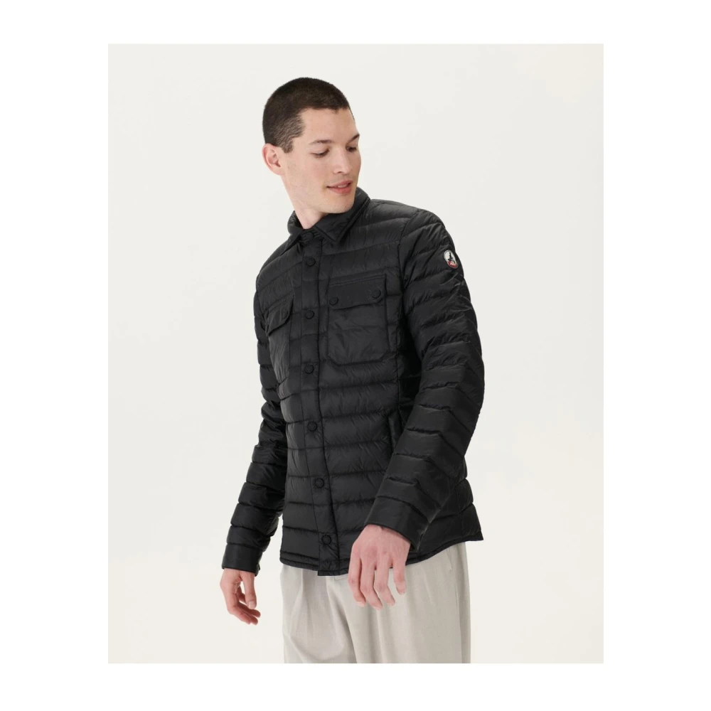 Jott Lichte Puffer Overhemdkraag Jas Black Heren