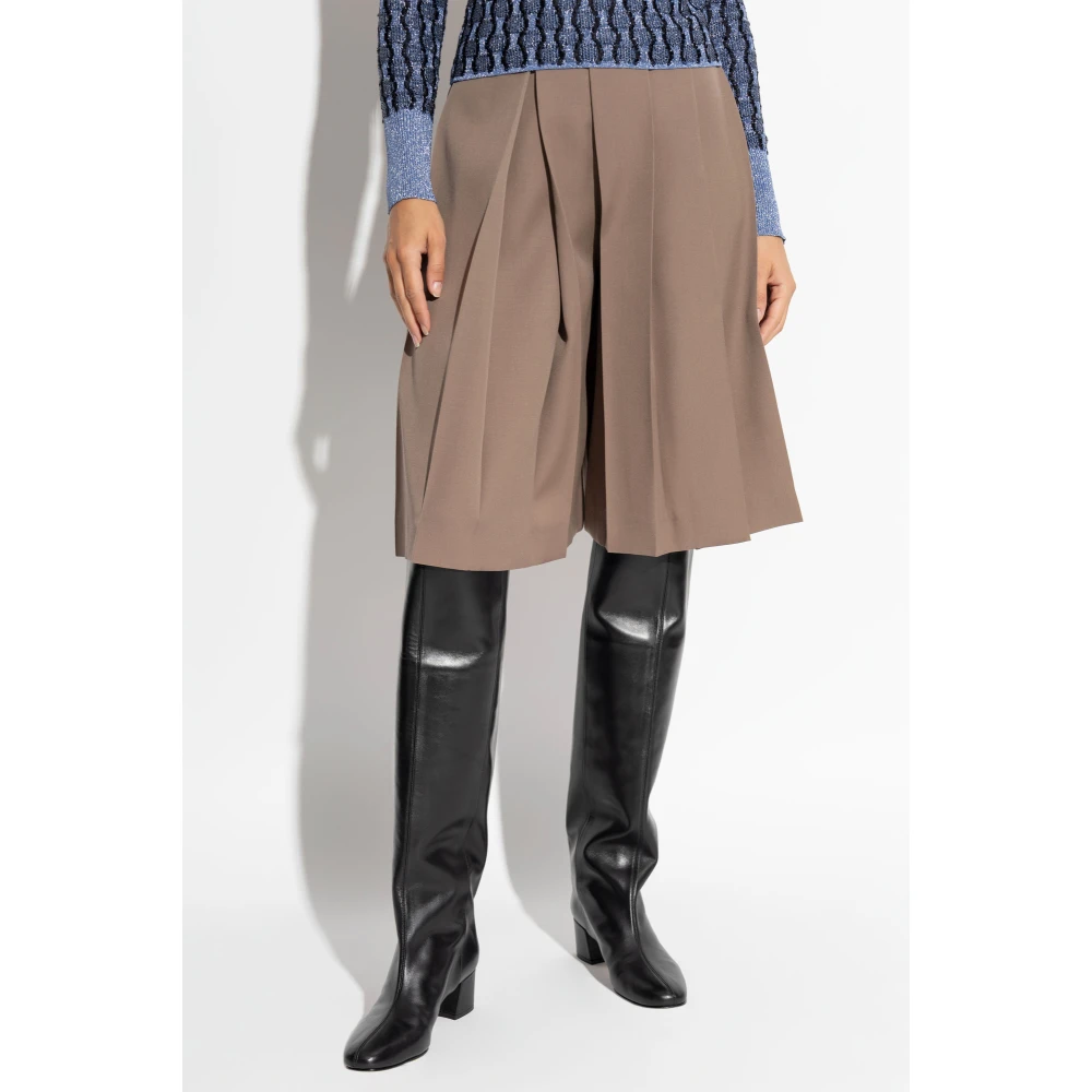 Lanvin Geplooide shorts Brown Dames