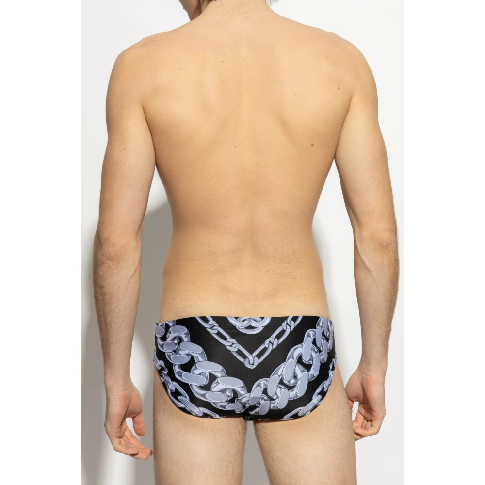 Versace Zwembroek Black Heren
