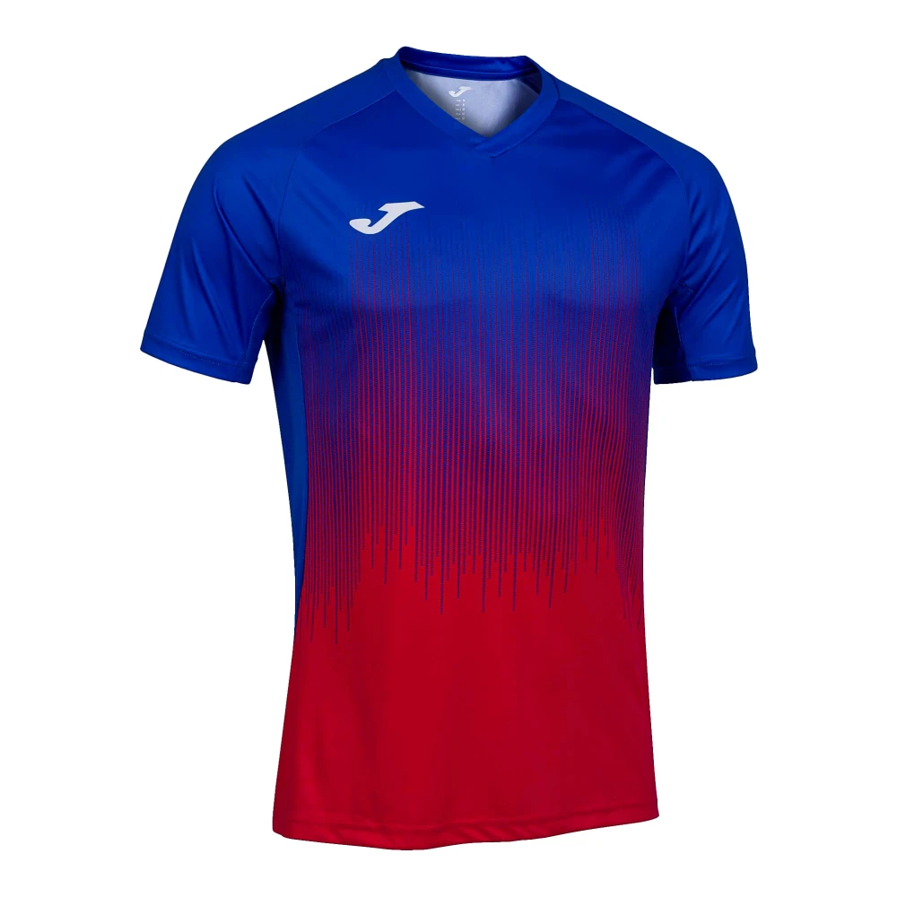 Joma Tiger IV Röd Blå V-ringad T-shirt Multicolor, Herr