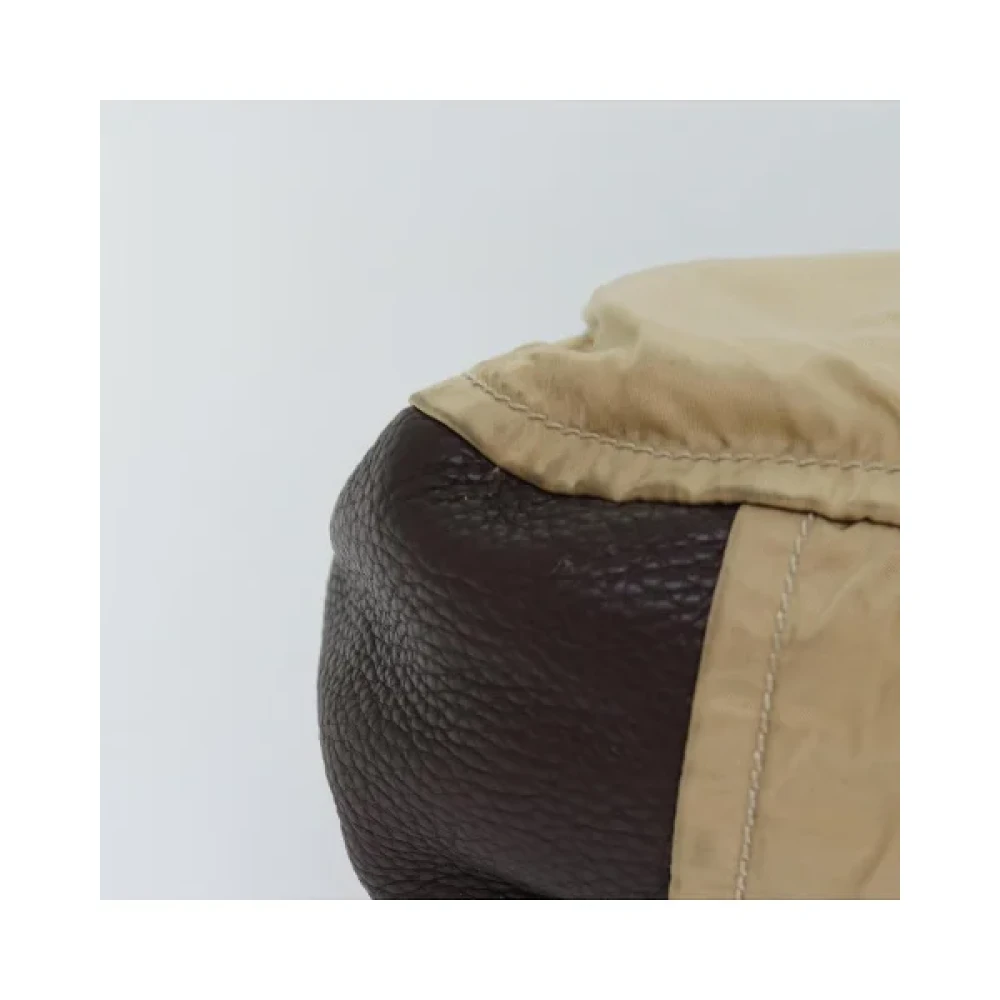 Prada Vintage Pre-owned Nylon prada-bags Beige Dames