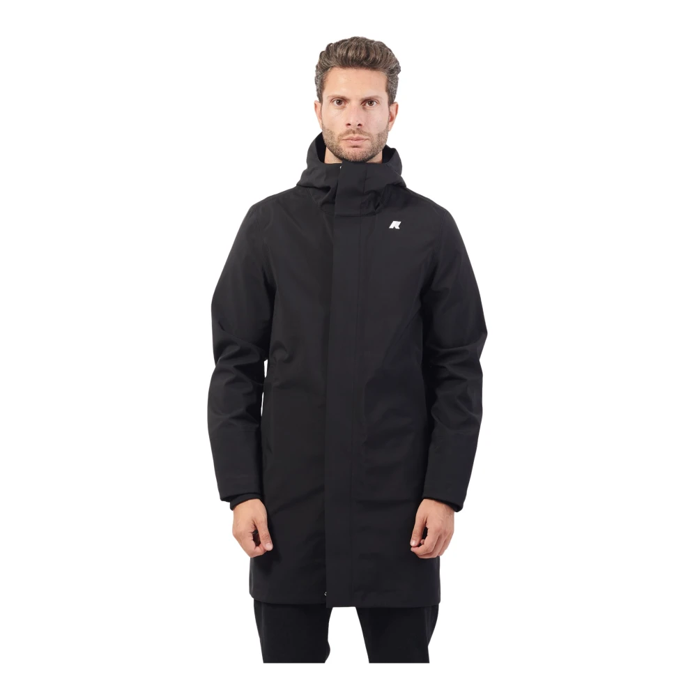 K-Way Uomo Nero Cappotti, 3XL, New,