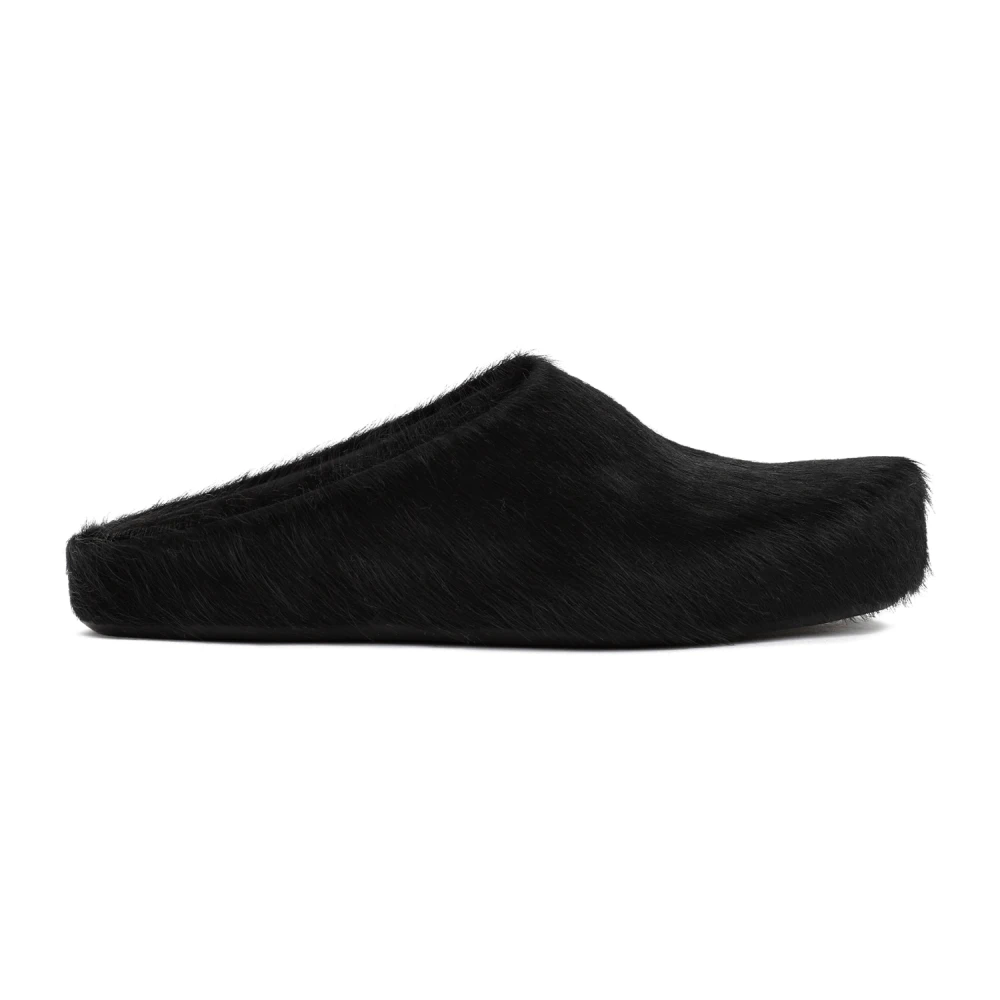 Marni Men's Black Mules, 10 Uk, Fussbett Sabot Mules