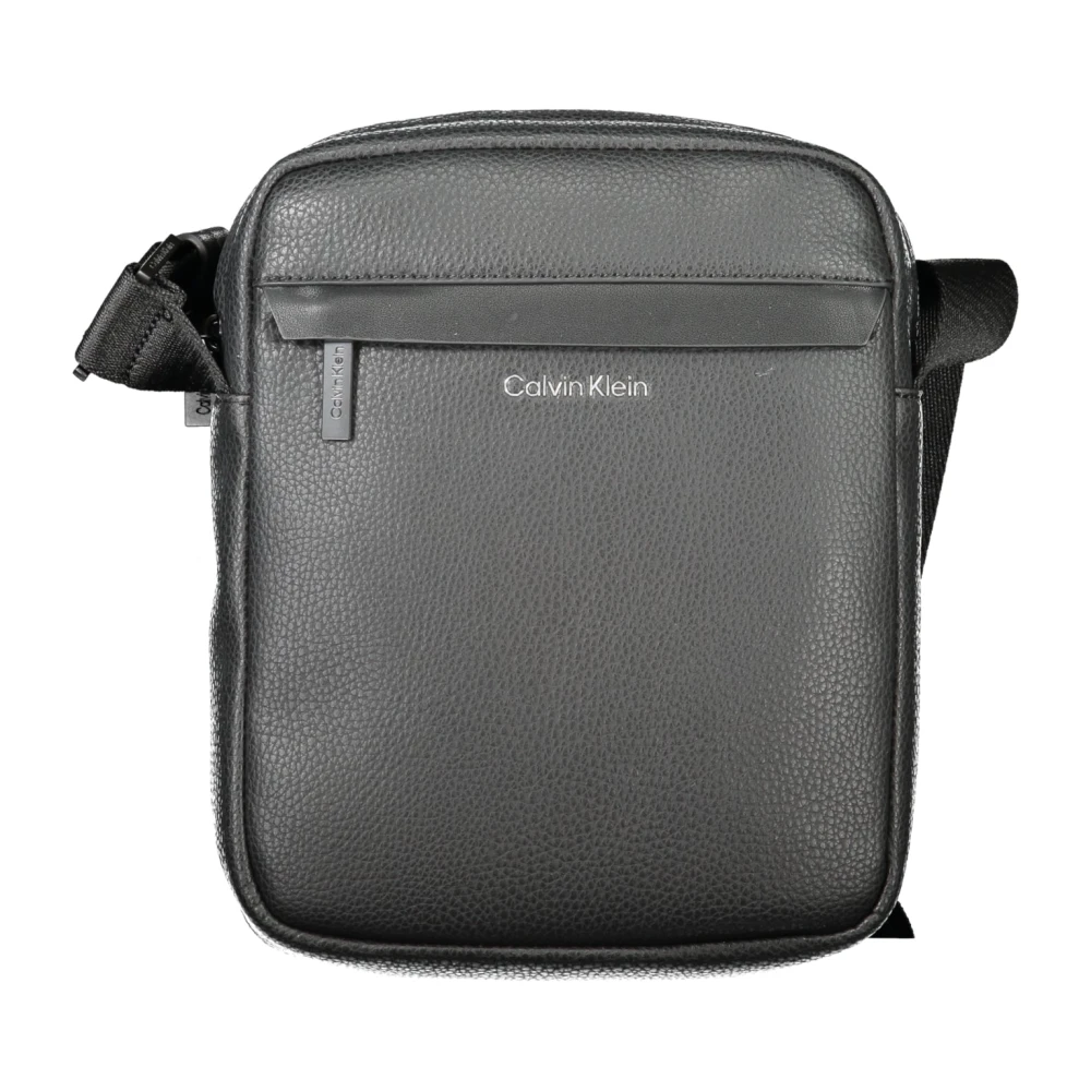Calvin Klein Zwarte Heren Schoudertas Verstelbare Band Black Heren